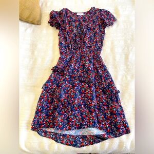 Parker floral cap sleeve dress